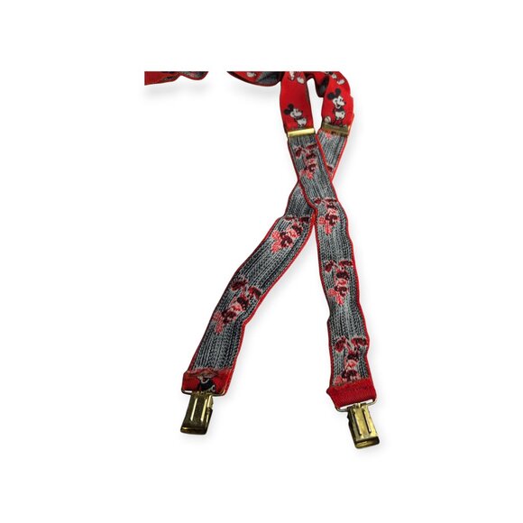 Vintage Disney Red & Mickey Mouse Adjustable Suspenders - Picture 6 of 7